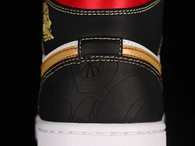 All Categories Air Jordan Jordan Series Basketball Shoes Air Jordan 1 Mid Air Jordan 1 Mid "XQ" AJ1 Joe 1 Festive Zhongbang Basketball Shoes DV0576-176